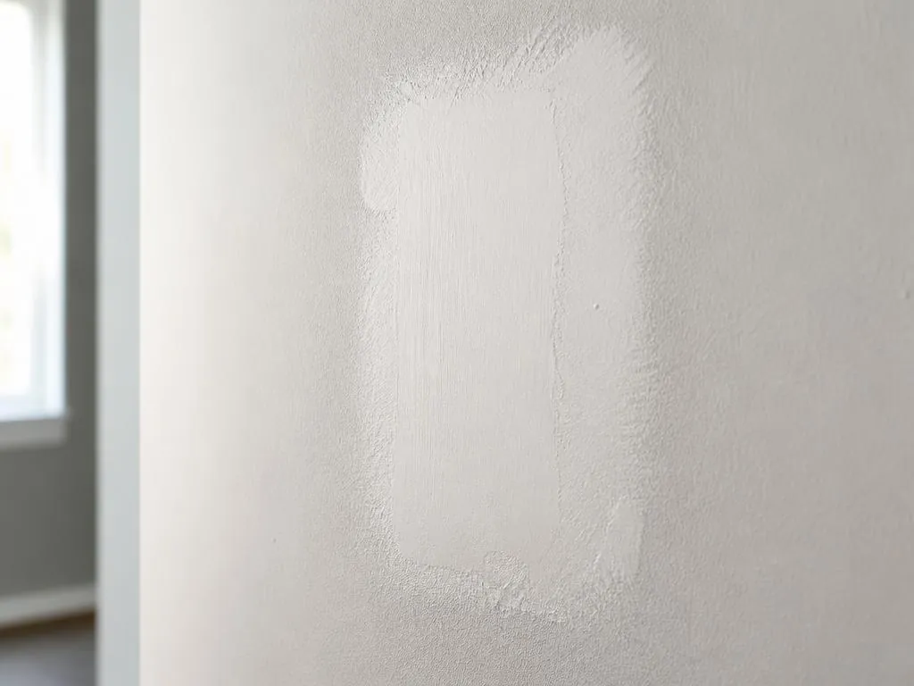 Smooth, texture-matched drywall patch repair on an interior wall